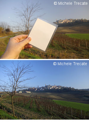 foto sopra: inquadrare un oggetto bianco; foto sotto: fotografare il paesaggio