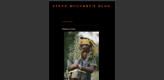 Immagine del blog di Steve Mccurry