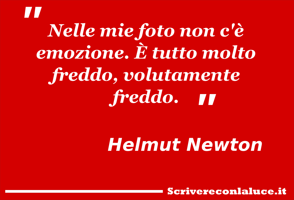 Nelle mie foto non c'è emozione. È tutto molto freddo, volutamente freddo.